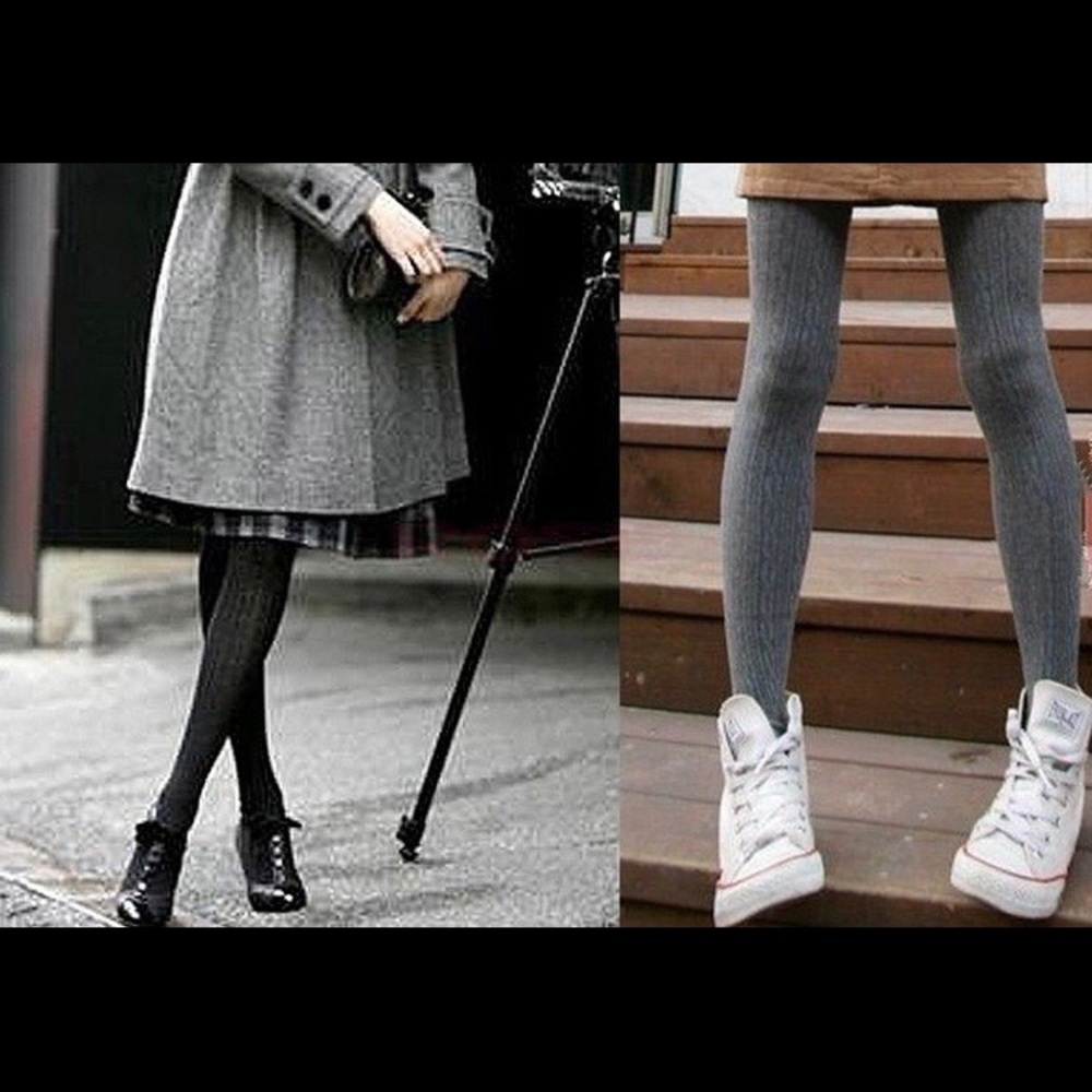 Brown knit stockings or leggings